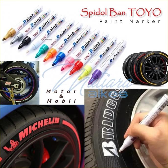 

Spidol Ban TOYO / Paint Marker Toyo Original / Spidol Nat Keramik Ori - Hitam