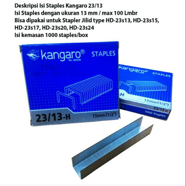 

Iso staples kangaro 23/13