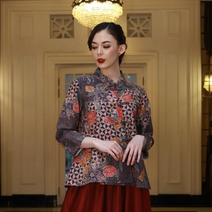 NONA RARA - Vivi Encim Cemani T0986, Baju blouse batik wanita modern