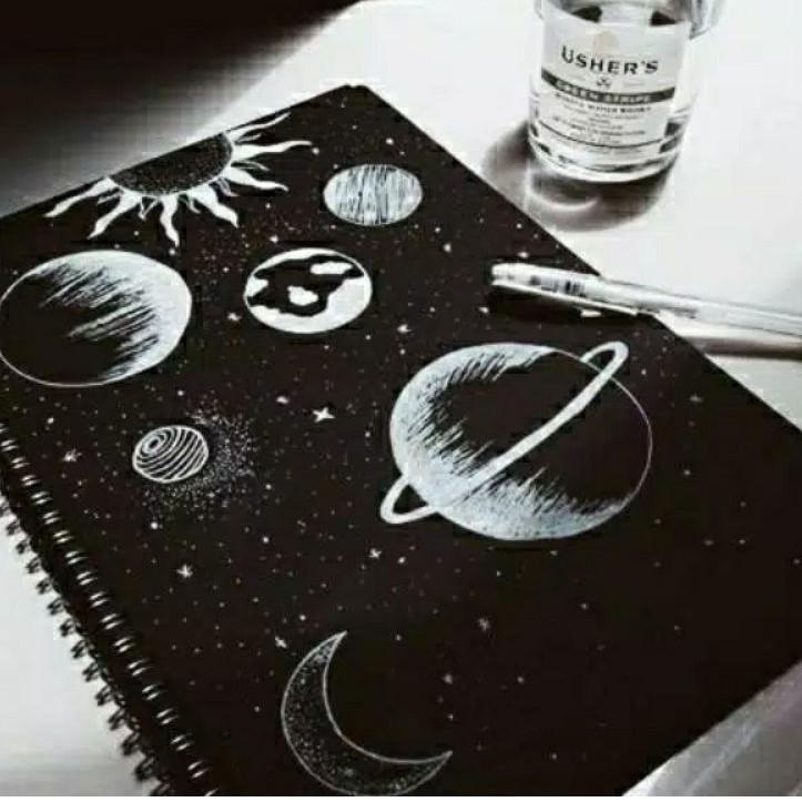 

New - Buku Hitam Polos B5 A5 A6 Sketchbook hitam Buku Seketsa Hitam Sketchbook Black Paper Brusphen