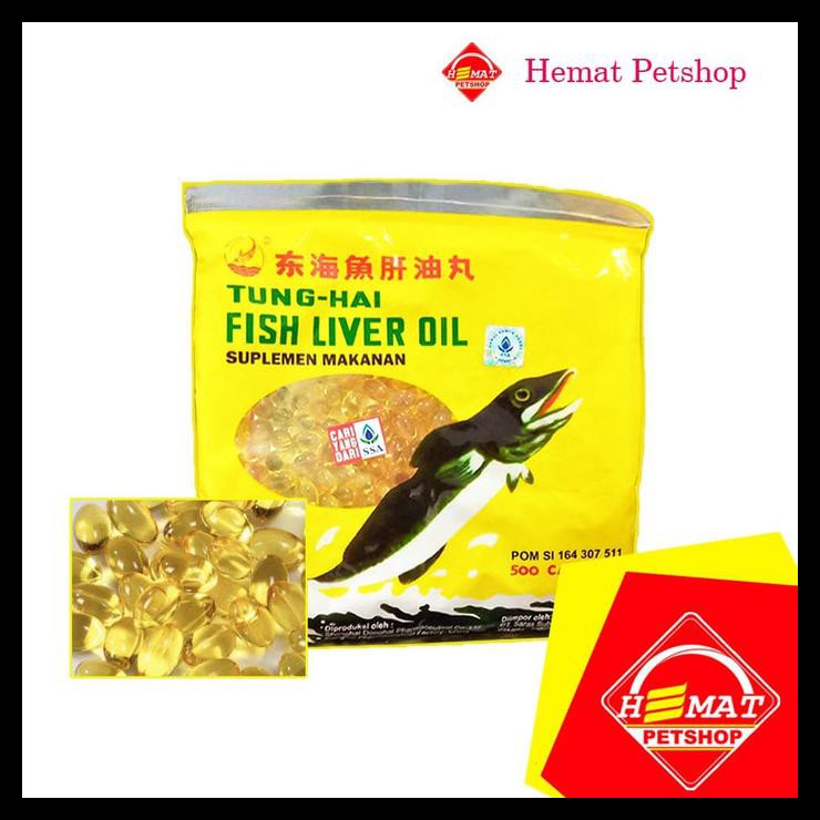 

GRATIS ! Minyak Ikan / Fish Oil Tung Hay Fish Untuk Hewan - Isi 500 Butir