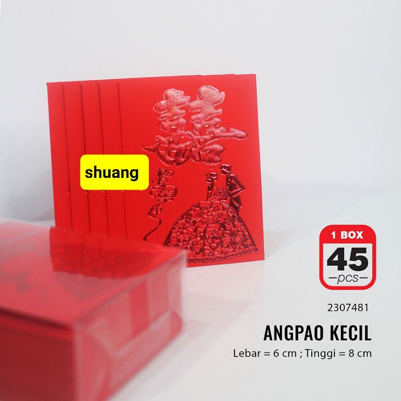 

angpao shuangxi/angpao wedding mini pendek isi 45pc