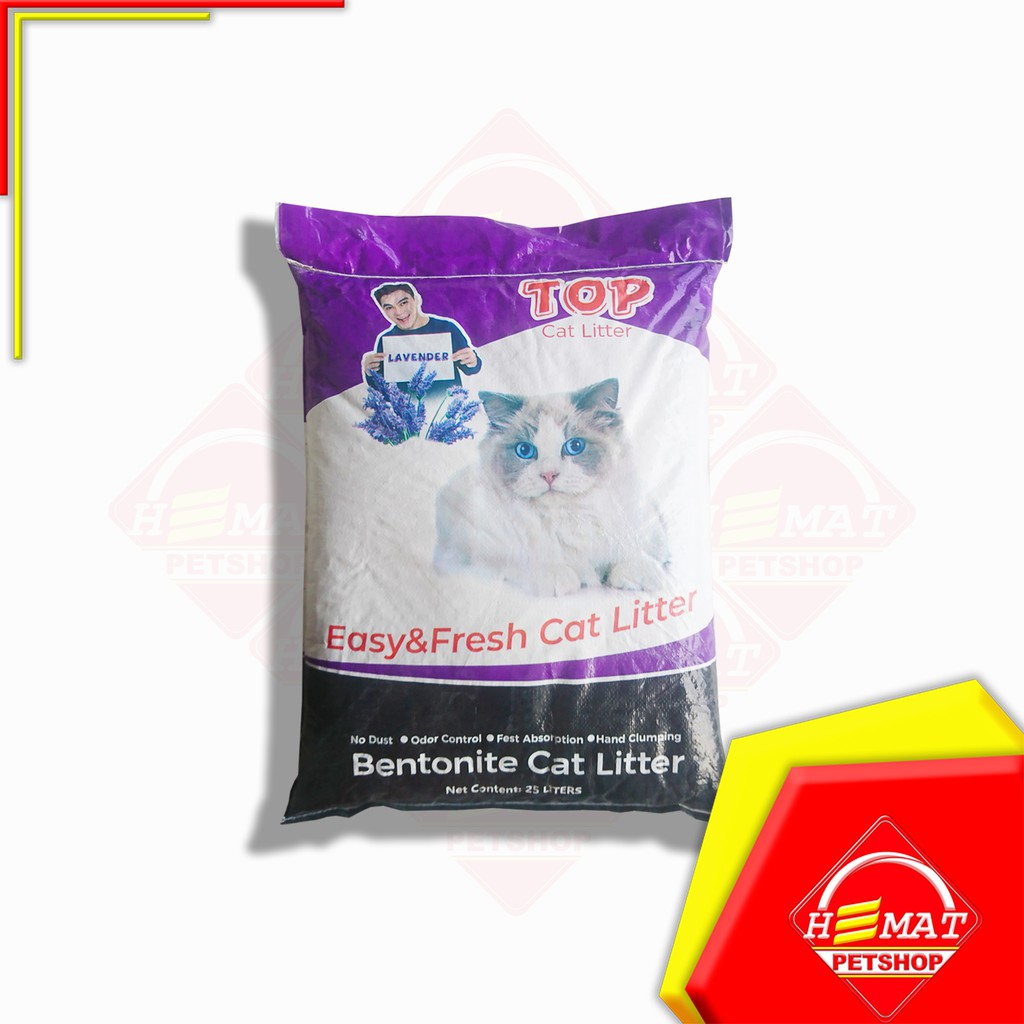 [GOSEND] Pasir Kucing Top Cat Litter Bentonite 25 Liter / Gumpal Wangi 25 Litter