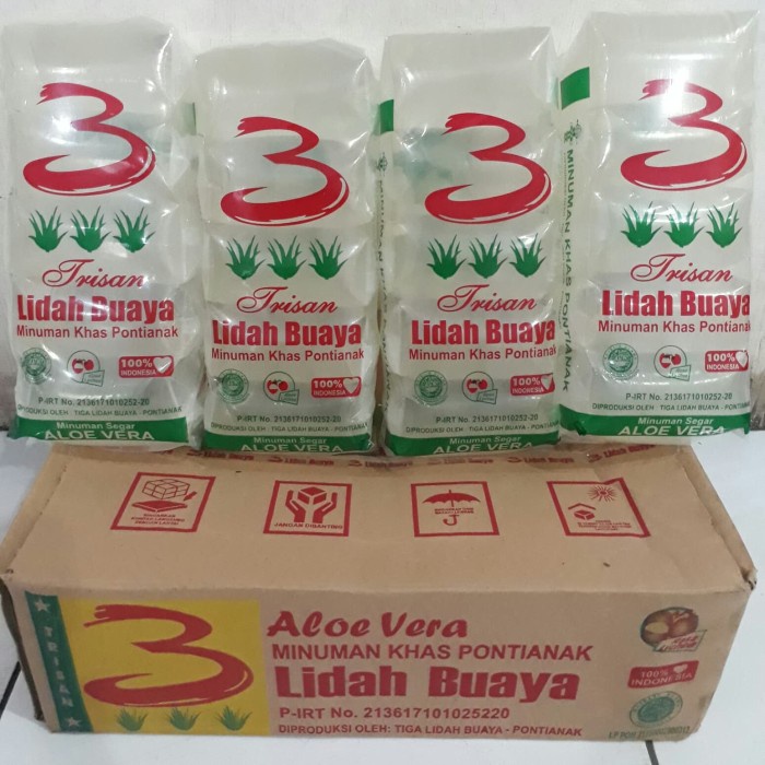 

Minuman lidah buaya alovera rasa lecy khas pontianak langsung minum