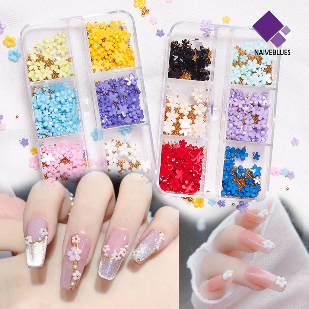 Ornamen Bunga 3D Untuk Dekorasi Nail Art Charms