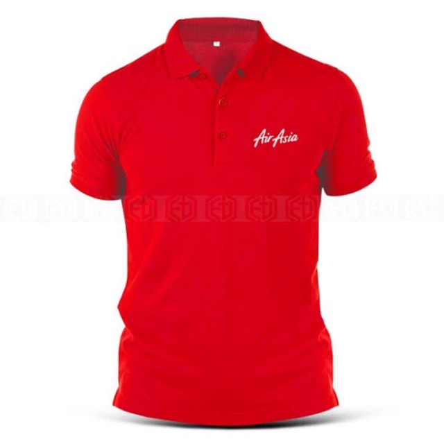 KAOS POLO SHIRT AIR ASIA INDONESIA BAJU TSHIRT PESAWAT PENERBANGAN AVIASI
