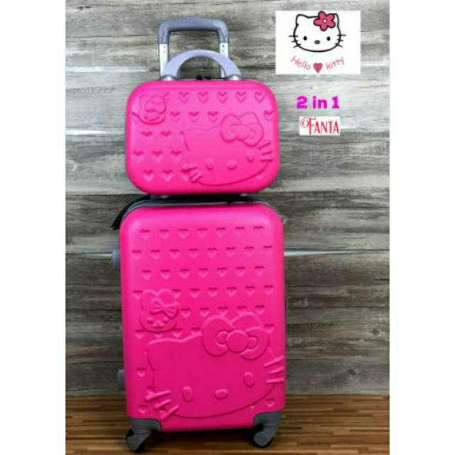 PROMO koper hello kitty roda 4 2in1 pink fanta