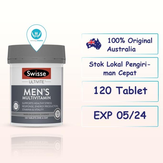 Swisse Men's Ultivite Multivitamin 120 Tablet untuk Pria Lc