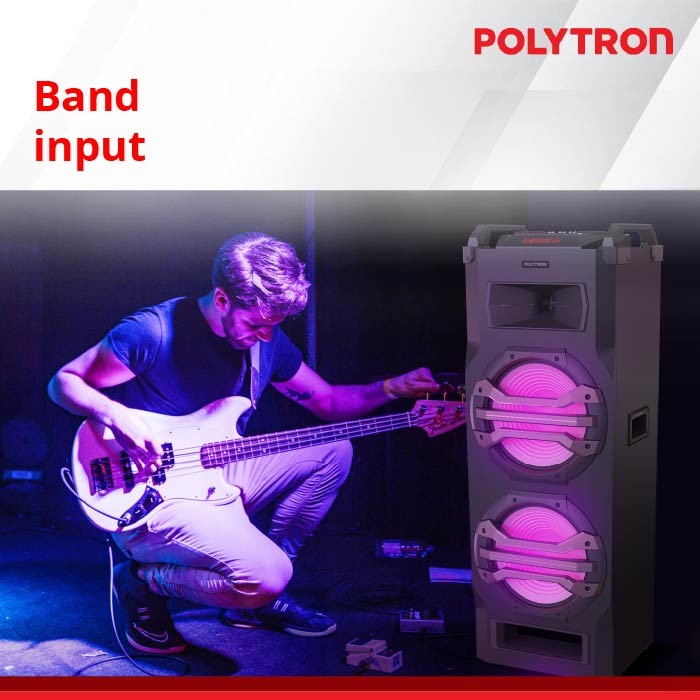 Speaker Polytron PTS2K25 Gratis 2 Wireless Mic / Trolley Speaker Polytron / Speaker Portable