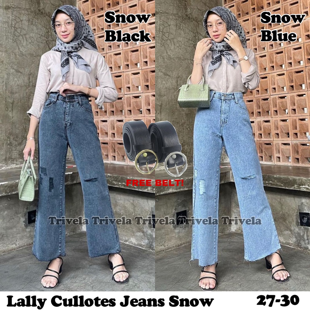 Kulot Jeans Wanita Lally / Lally Cullotes Jeans 27-34