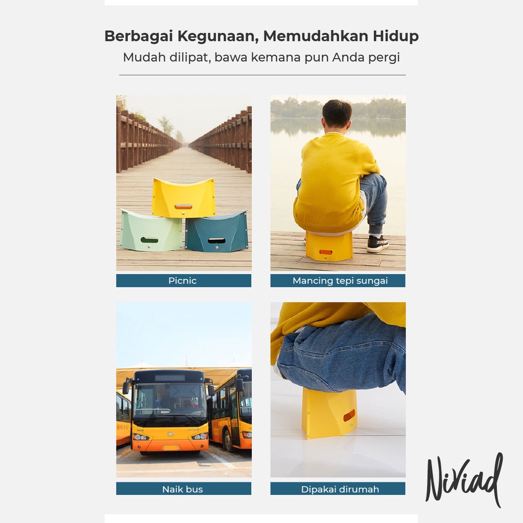 Bangku Lipat Folding Chair Portabel Kursi Lipat Memancing Kursi Lipat Outdoor