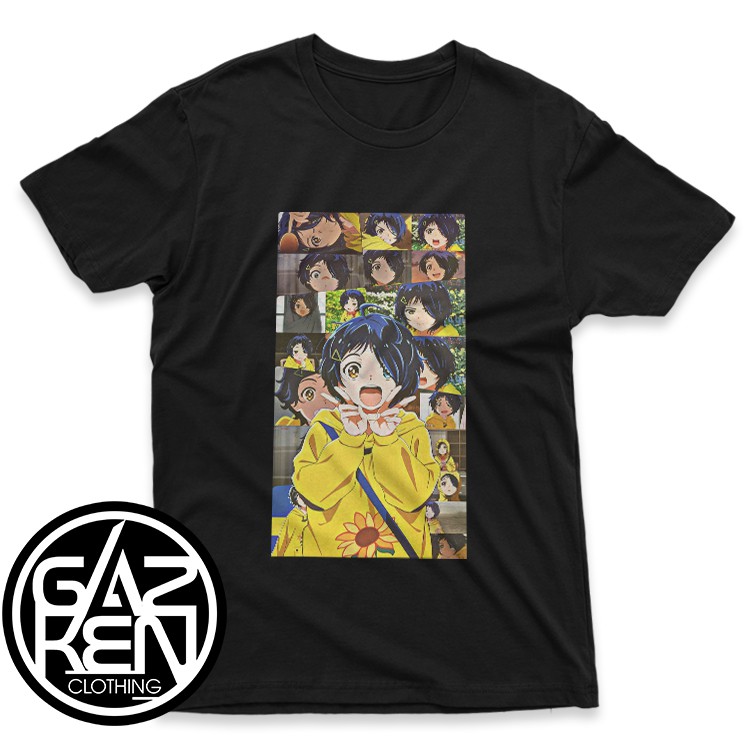 Kaos Wonder Egg Priority Baju Anime Cotton Combed - Gazken -