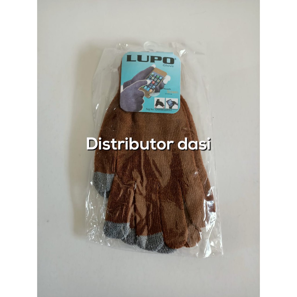 Sarung Tangan Touch Screen HP dewasa ready stok hitam biru coklat abu hijau