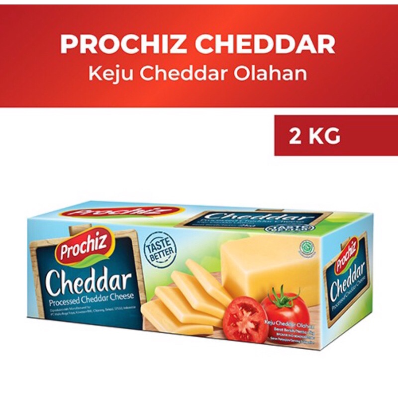 MURAH Keju 2 Kg PROCHIZ Premium Cheese Cheddar Halal