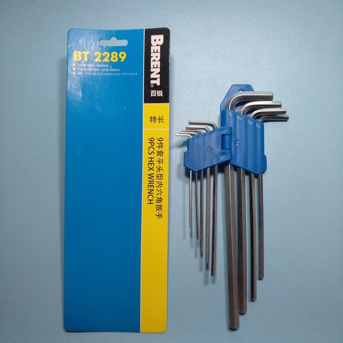 berent Kunci L Set 9pcs Inch Size Hex Key Set BT 2289