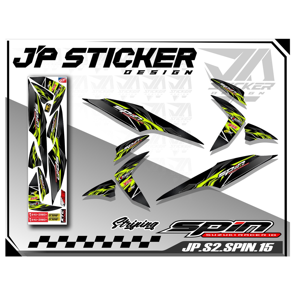 SPIN STICKER STRIPING SPIN - STICKER MOTOR SUZUKI SPIN LIST VARIASI HOLOGRAM (JP.S2) 015