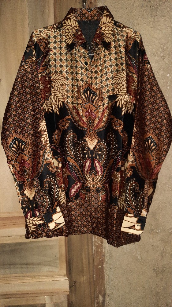 Kemeja Batik Semi Sutra Full Furing Premium Lengan Panjang Premium Atasan Batik Pria