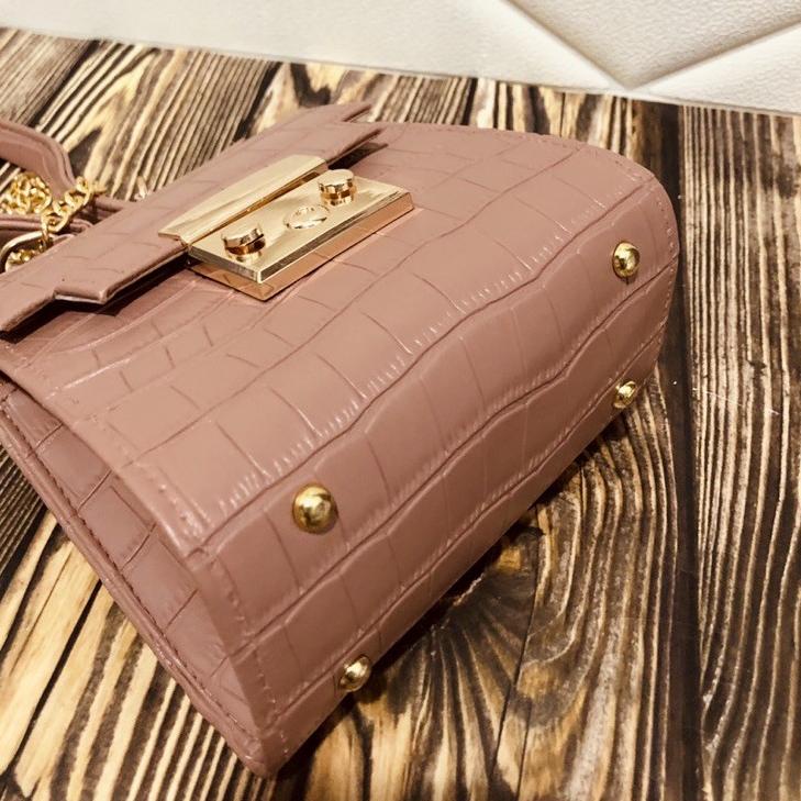 TJT.14My22ᴿ–  tas wanita sling bag import selempang - MICRO XAVERA CROCO ANDIN