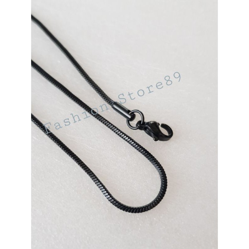 New Kalung Titanium Black Belut kotak 45cm 50cm 60cm import kualitas Terjamin antikarat selamanya