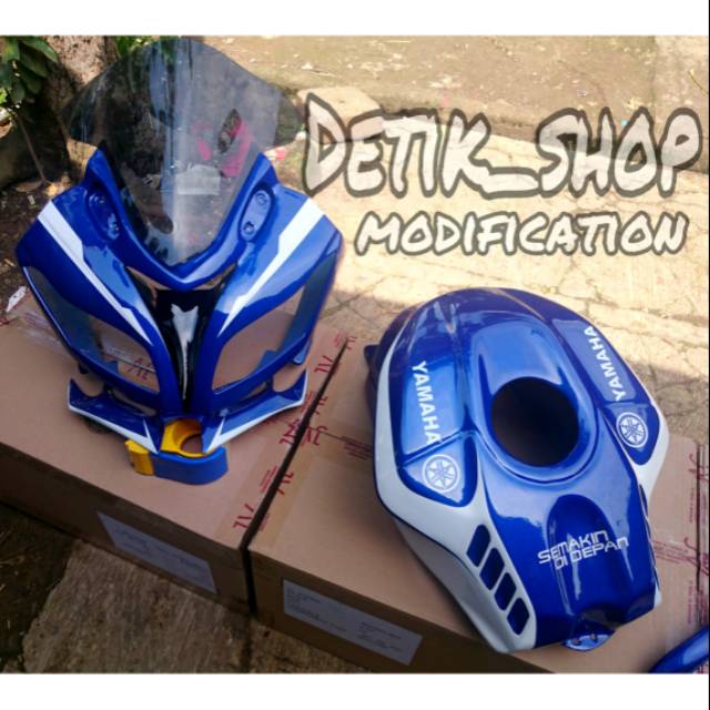 Headlamp r15v2 model Headlamp ninja zx 636 plus winglet dan cover tangki r1 pnp buat r15old v2