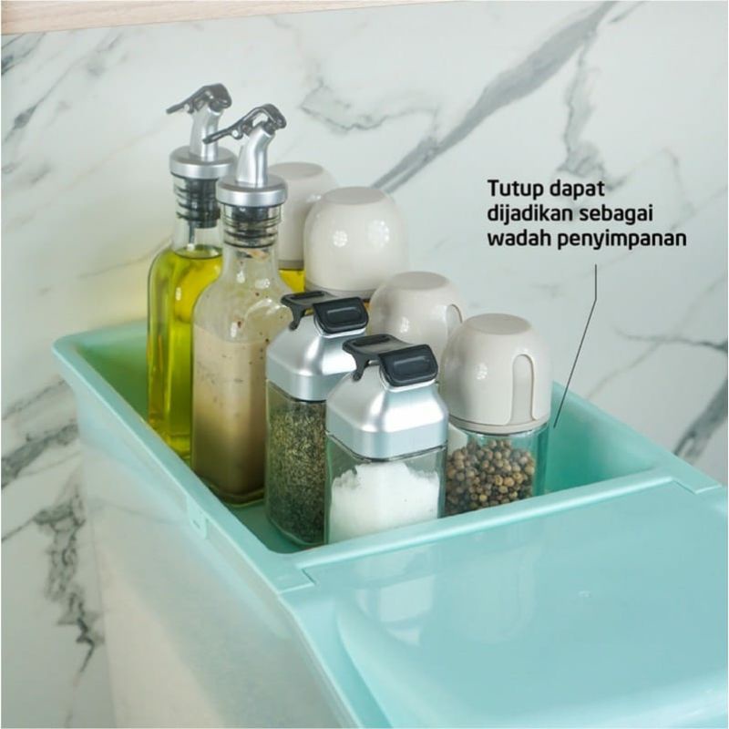 Xaviertaran Dispenser Beras Jumbo 20Kg Technoplast Rice Keeper Rice Box Wadah Beras Tempat Beras