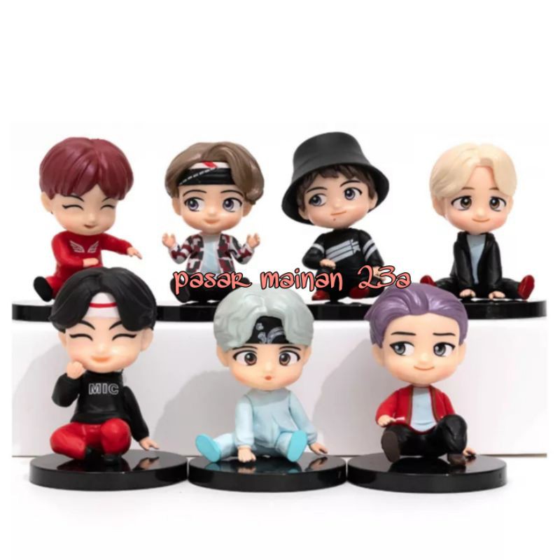 BTS KPOP Stars Figure Set 7 Miniatur Hiasan Topper/pajangan BTS/BTS KPOP Army