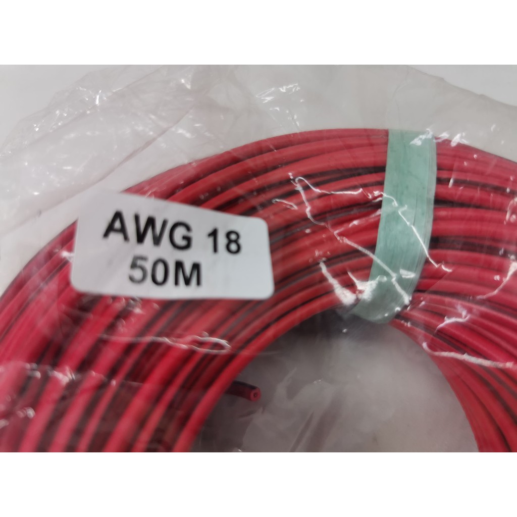 Kabel listrik Tunggal Serabut AWG 18 panjang 50 mtr per roll