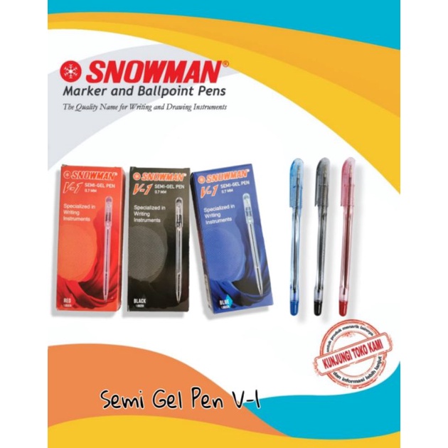 

Bulpen Snowman V-1 Hitam/Biru/Merah