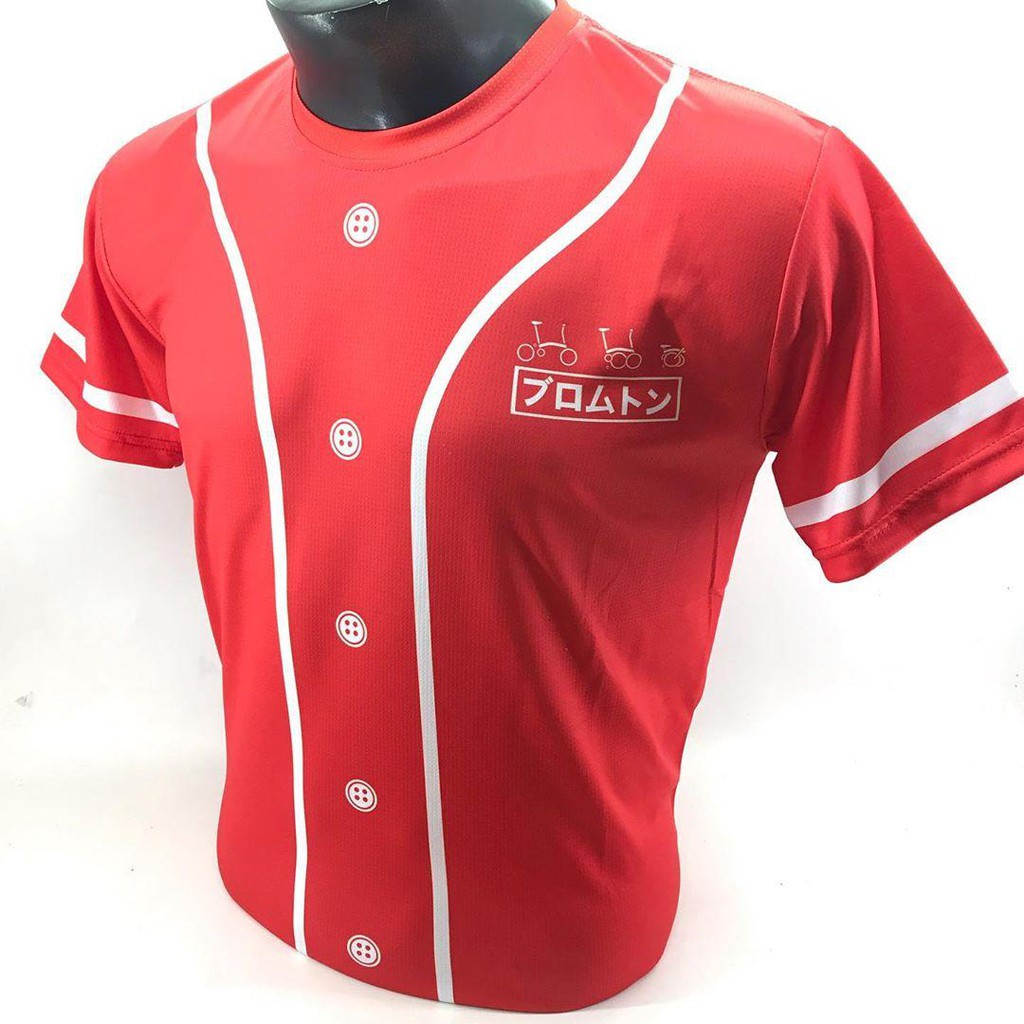 Kaos Jersey Dri Fit Bersepeda Lipat Olahraga Japan Red/Black/White