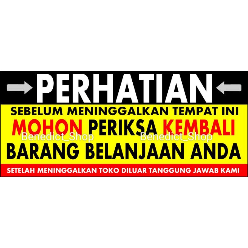 

Stiker Vinyl Periksa kembali belanjaan 15x30