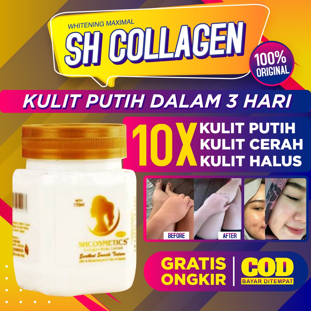 Bibit Collagen SH Cosmetic Original Bpom Lotion Pemutih Badan Permanen 100ml Ampuh