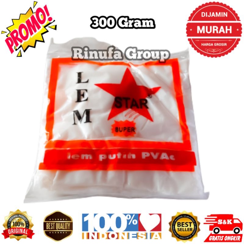 

LEM KAYU STAR 300 GRAM