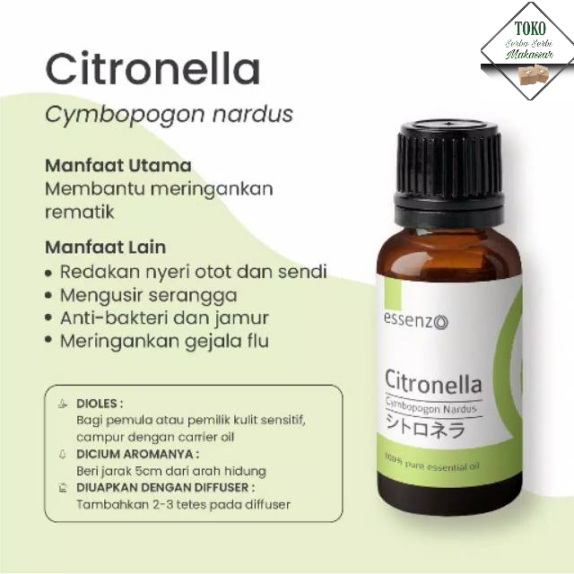 TSSM Alamii Essenzo Citronella Essential Oil - 10ml ( Meresahkan Nyeri Otot / Pegal Pegal ) MAKASSAR