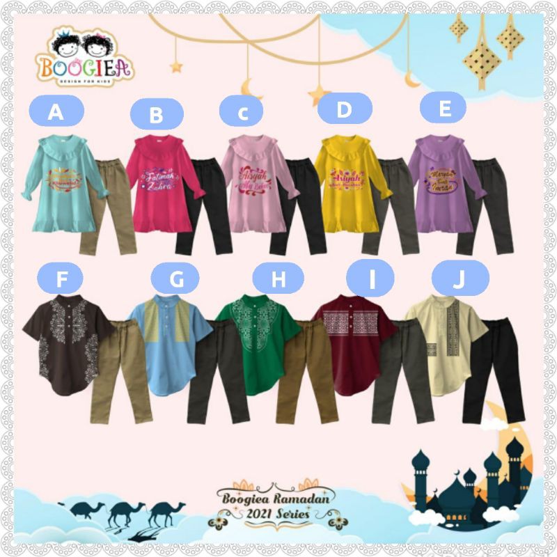 Set Boogiea Ramadhan 2021 Series / Setelan Anak Boogiea Koko Dan Tunik