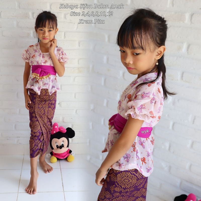 Kebaya Anak Sifon Balon//Kebaya Anak Murah//Kebaya Bali/Kebaya Anak Kondangan