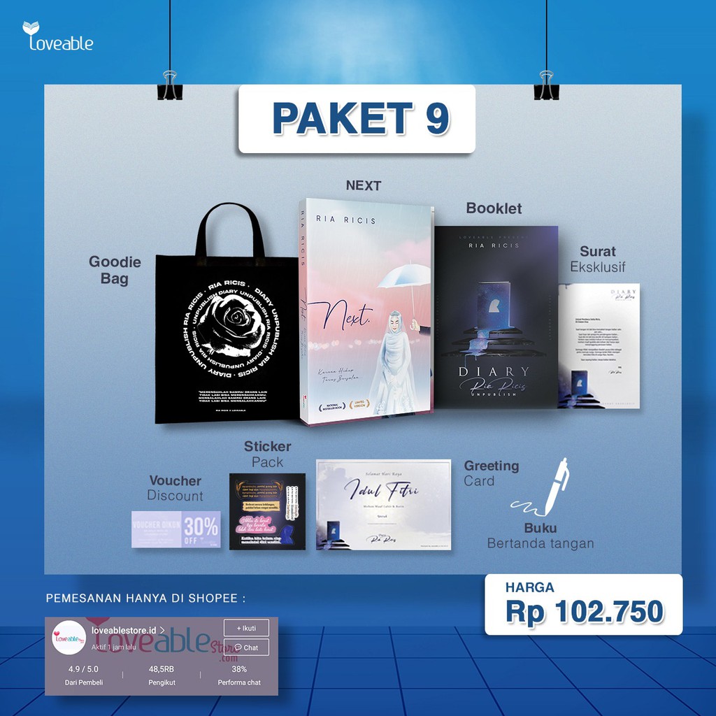 Bundling Buku Ria Ricis + Unpublished Story Diary Ria Ricis Paket 9