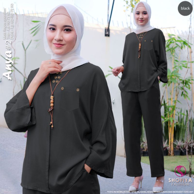 SETELAN WANITA FORMAL POLOS LD 110 RAYON TWILL ANYA SET BY SHOFIYA