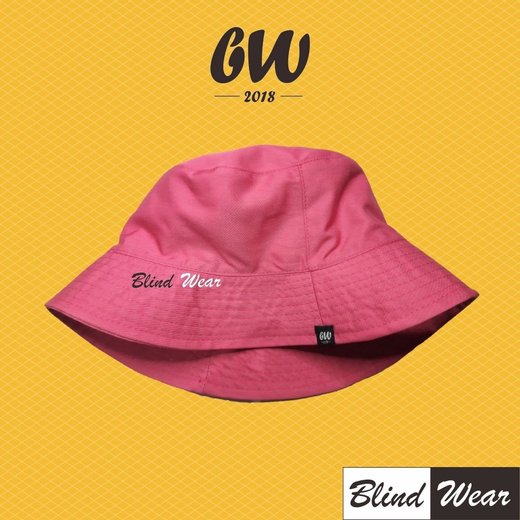 Topi Bucket Korea Hat Premium Polos Bolak Balik Unisex Laki Perempuan