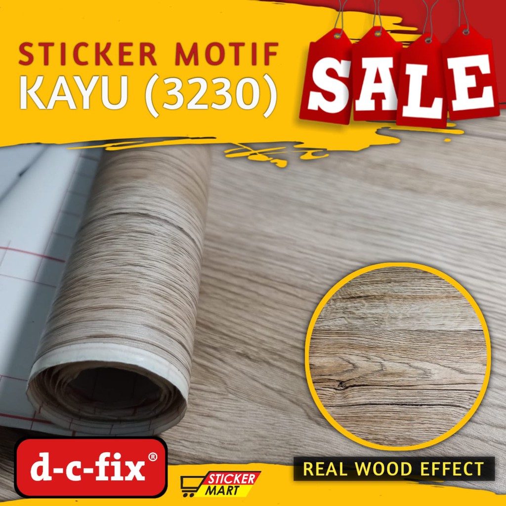 PROMO Sticker dcfix motif kayu 3230 utk lemari meja interior