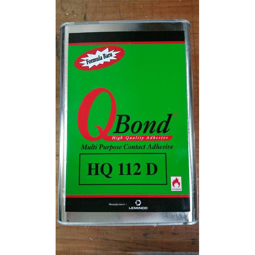 

LEM KUNING CAIR SERBAGUNA BUSA , KULIT, VINYL, EVA - MERK QBOND HG112D 1 GALON (2.5 KG)
