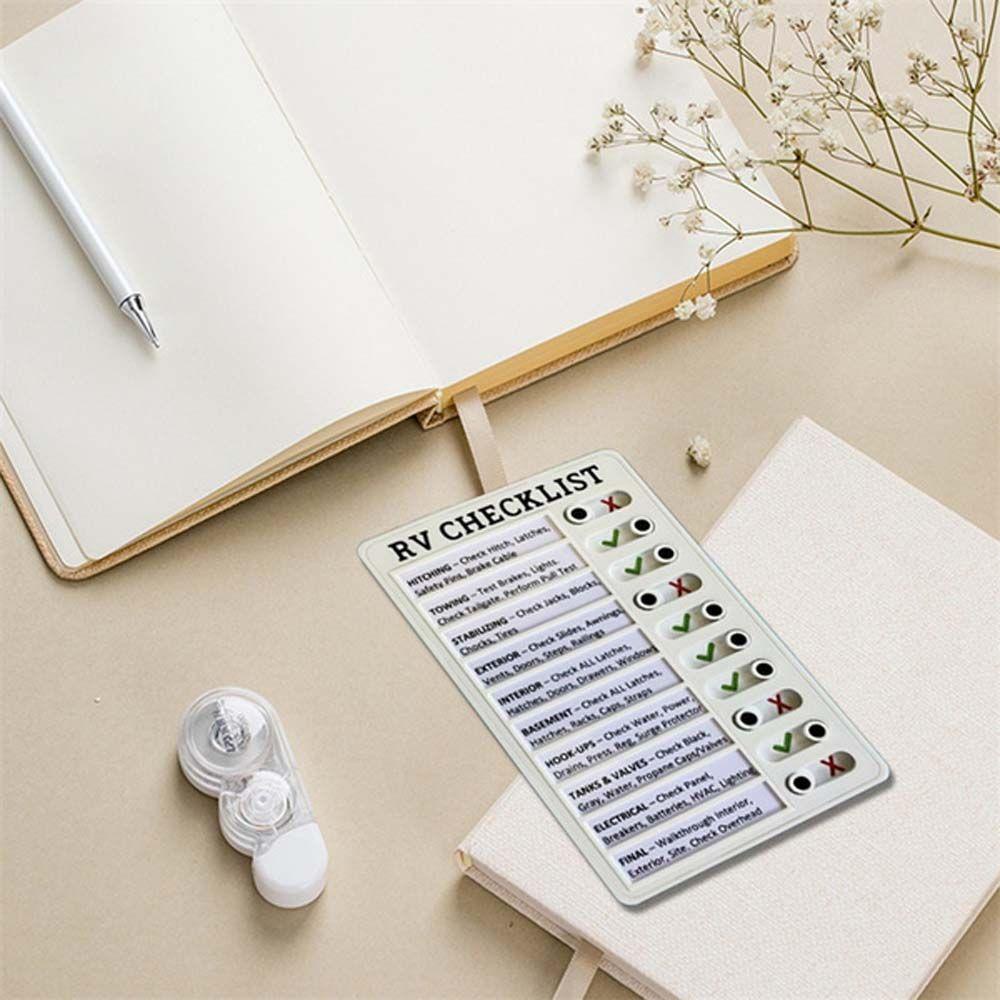 Lanfy Rv Checklist Portable Creative Memo Pad Untuk Rumah Camping Traveling Chores List