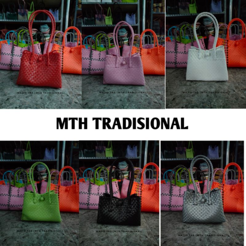 Tas Anyaman Plastik Original Jali Pety Setengah badan / Tas Wanita/ Tas Wanita