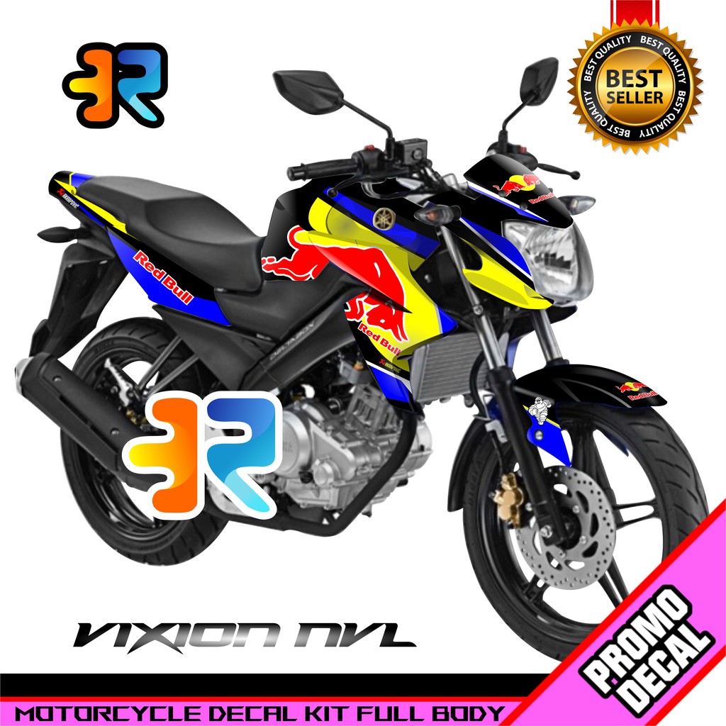 Decal Motor Vixion Nvl Desain Red Bull Sticker Decal Full Body