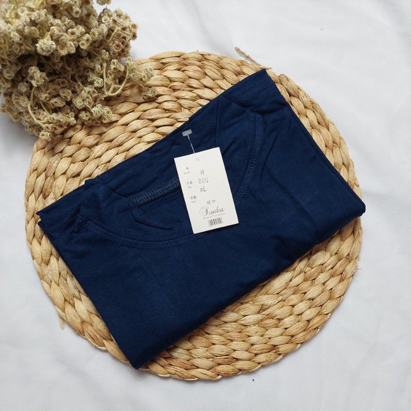 MANSET ATASAN TANGAN BUNTUNG (by sunka)-Navy