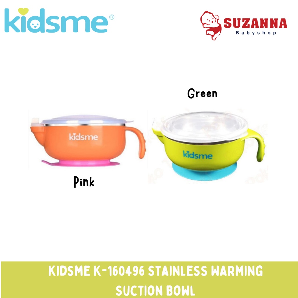 Kidsme k-160496 Baby Stainless Warming Suction Bowl
