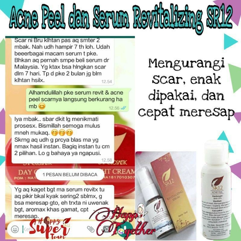 ACNE SERUM SR12 / SERUM WAJAH / SERUM JERAWAT / SERUM WAJAH / SERUM HERBAL