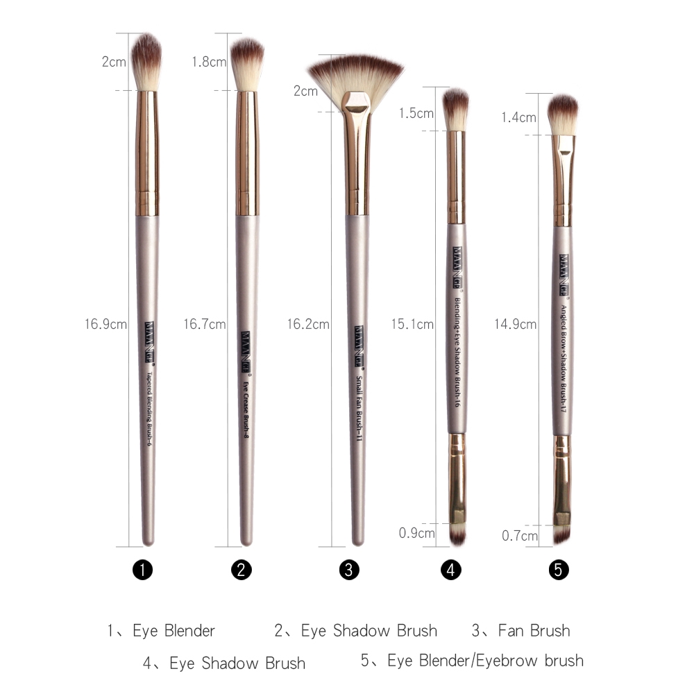 MAANGE Kuas Make Up Set Brush Eyeshadow Spons Kuas Alis Dan Bibir 5747