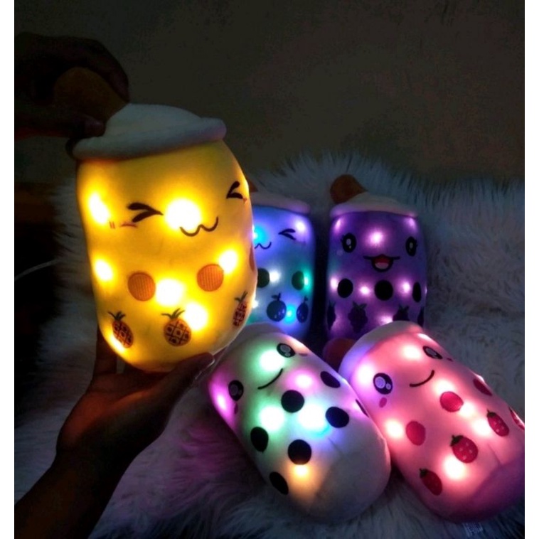 BONEKA BOBA LAMPU LED / BOBA Milk Tea LED Diameter 20cm / TINGGI 30 CM  Berlabel SNI