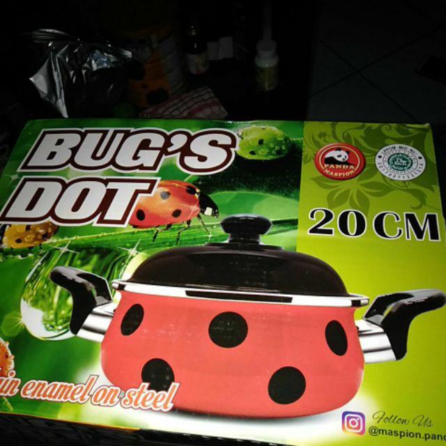 Tokoperabotan Panci Enamel Polkadot Maspion 20cm - Panci Maspion Bugs Dot
