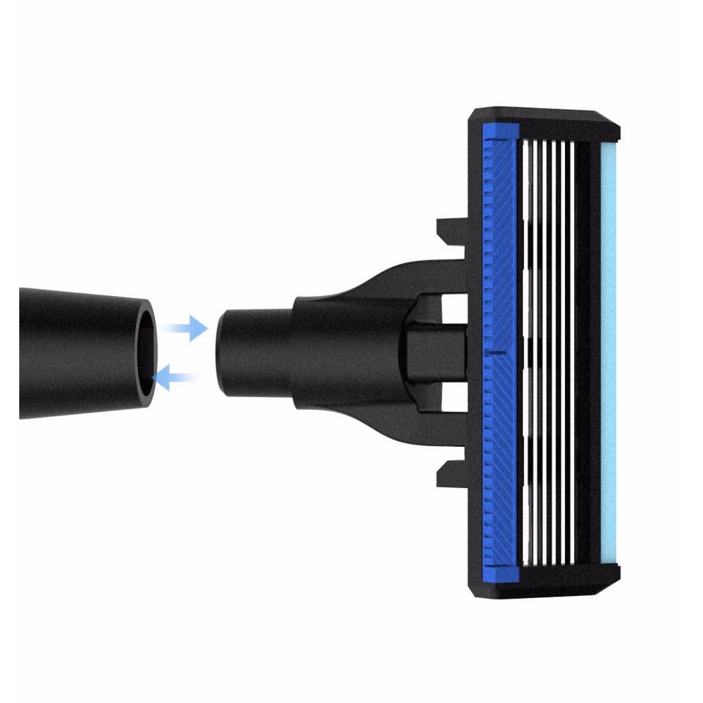 406 HUANXIN H600 Men Wet Razor 7 in 1 Sets Magnetic Lemon Flavor